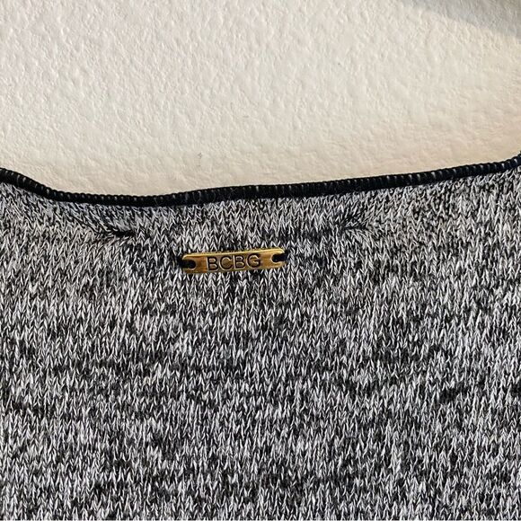 BCBG MaxAzria Y2K Scoop Neck 3/4 Sleeve Gray Heather Mini Dress Size Medium - Picture 3 of 10